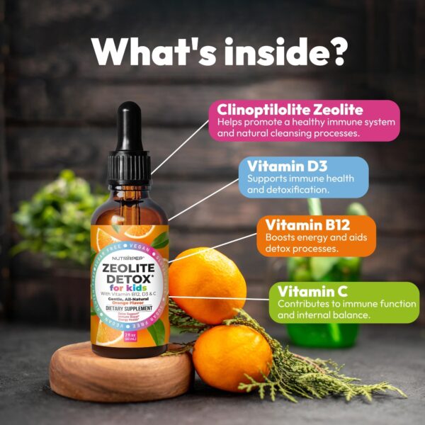 Frasco y gotero de zeolita para niños