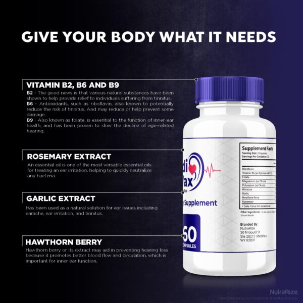 Suplemento para mejorar función auditiva Audivax