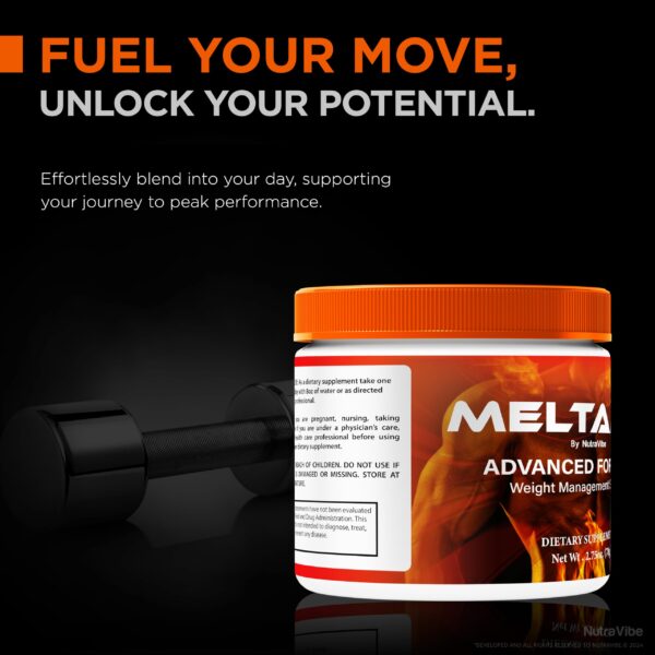 Fórmula premium NutraVibe Meltamin suplemento para fitness