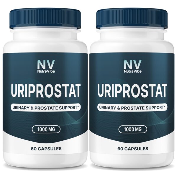 NutraVibe Uriprostat para soporte prostático diario natural.