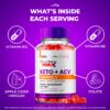 Lado del envase gomitas Rapid Ripped Keto ACV con información