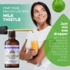 Suplemento herbal líquido de cardo mariano orgánico gotas naturales