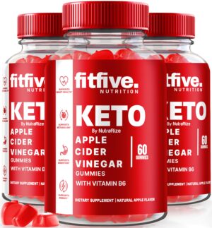 Gomitas Keto ACV paquete triple FitFive Nutrition 180 unidades