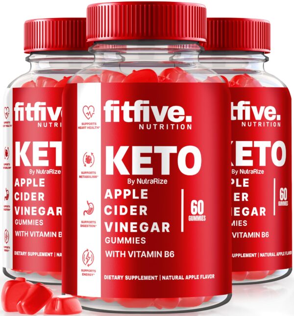 Gomitas Keto ACV paquete triple FitFive Nutrition 180 unidades