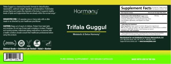 Suplemento Trifala Guggul para metabolismo y salud digestiva