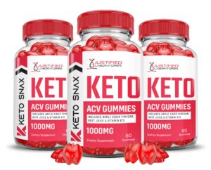 Paquete de 3 Keto Snax ACV 1000mg gomitas veganas