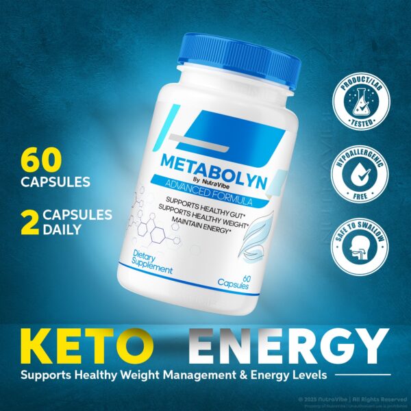 Cápsulas Metabolyn para apoyo diario y metas corporales