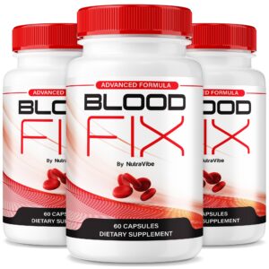 Frasco de cápsulas Blood Fix para circulación y energía diaria