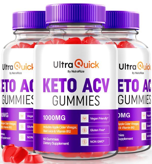 Ultra Quick Keto ACV Gummies paquete de 60 gomitas apoyo keto