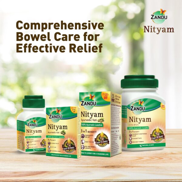 Tabletas Zandu Nityam para salud intestinal y depuración