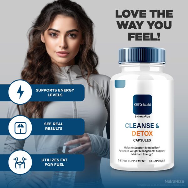 Ingredientes naturales en cápsulas Keto Bliss detox y cleanse