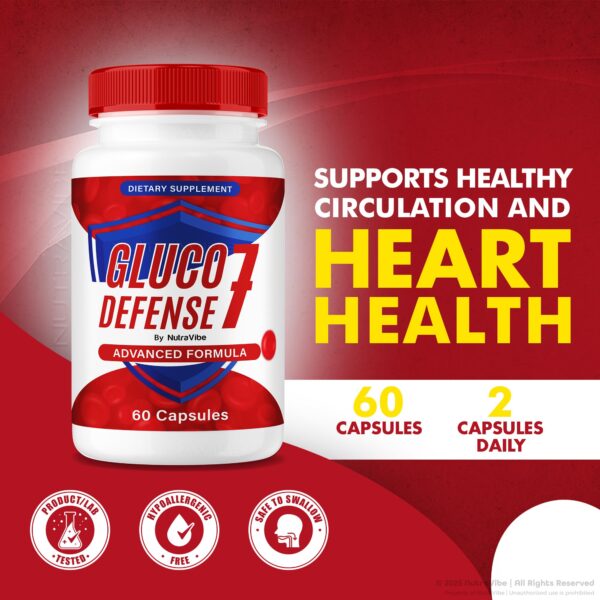 Cápsulas Gluco Defense 7 dentro del frasco