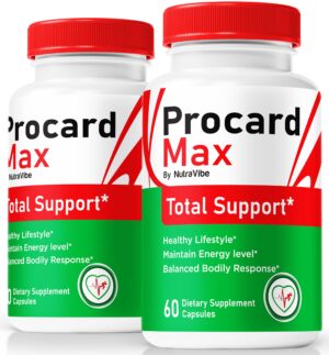 Version 1.0.0 NutraVibe Procard Max pack de 2 frascos suplemento natural para energía