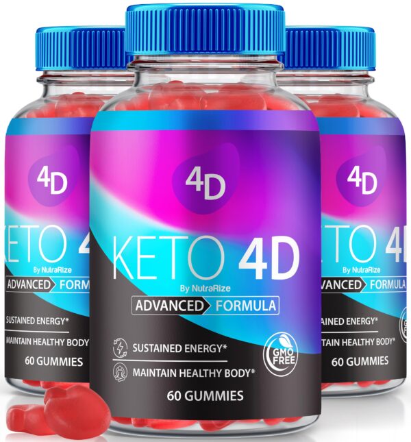 Paquete de gomitas Keto 4D NutraRize para pérdida de peso