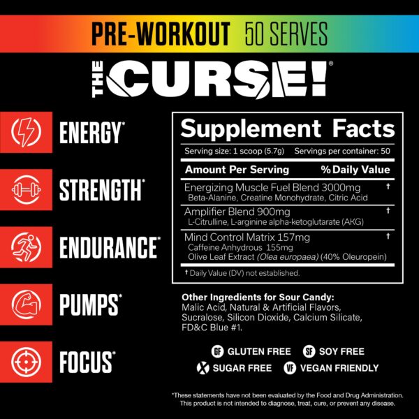 Version 1.0.0 Etiqueta con ingredientes principales del Curse