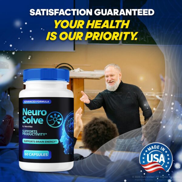 Pastillas Neuro Solve suplemento natural para energía y foco