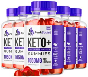 Paquete de 5 Peak Sculpt Keto ACV gomitas 300 unidades