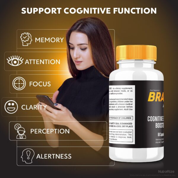 Brain Actives suplemento para potenciar función cerebral 180 cápsulas