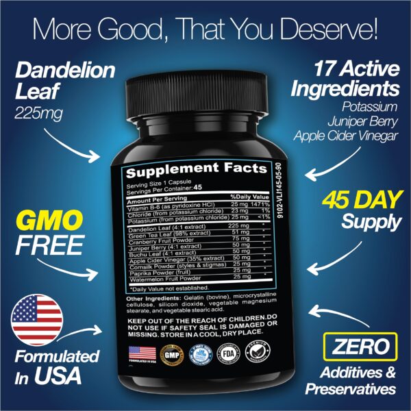 Caja Water Away 90 cápsulas para pérdida de agua y hinchazón