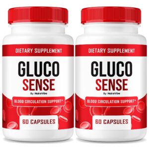 Paquete doble de GlucoSense suplemento NutraVibe 120 cápsulas