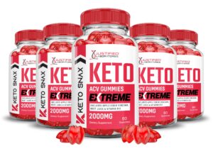 Paquete 5 Keto Snax Gummies ACV Extreme 2000MG