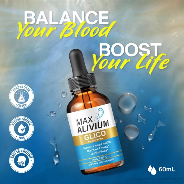 Gotas naturales Max AliviumGlico fórmula premium NutraVibe