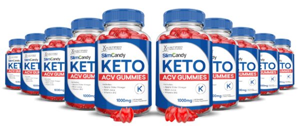 Paquete de 10 Slim Candy Keto ACV Gummies fórmula avanzada