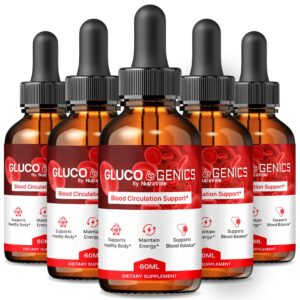 Paquete de 5 botellas gotas líquidas GlucoGenics