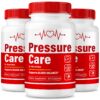 Cápsulas de cuidado de la presión en frasco.