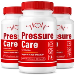 Cápsulas de cuidado de la presión en frasco.