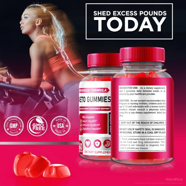 Detalle gomitas Keto Opti Burner para pérdida de peso