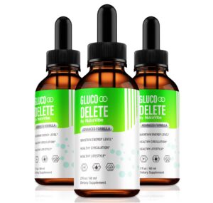 Gluco Delete gotas naturales botella liquida paquete 3