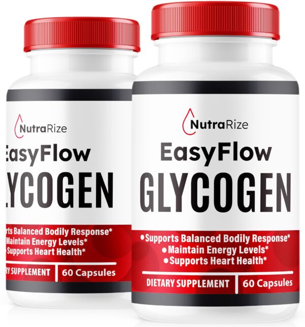 NutraRize Easy Flow Glycogen cápsulas soporte energético y detox 120 unidades