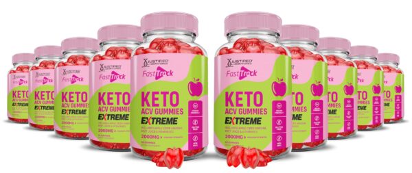 Fast Track Keto ACV Gummies paquete 600 gomitas vinagre manzana veganas