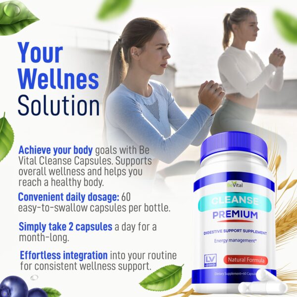 Cápsulas para la digestión saludable Bevital Cleanse Premium