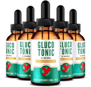 GlucoTonic gotas naturales energía y circulación soporte paquete 5