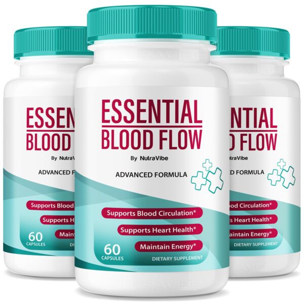 Paquete de 3 cápsulas Essential Blood Flow para circulación y energía