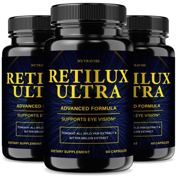 Caja de Retilux Ultra suplemento para soporte visual y comodidad ocular