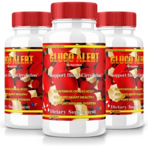 Frasco cápsulas Gluco Alert suplemento salud avanzado