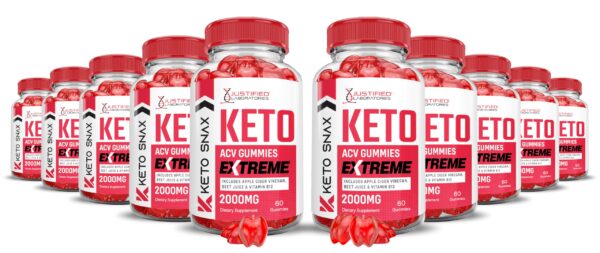 Paquete 10 gomitas Keto Snax ACV extreme vitamina B12 granada betabel