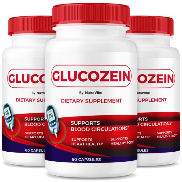 Paquete de 3 GlucoZein cápsulas para apoyo diario y energía estable