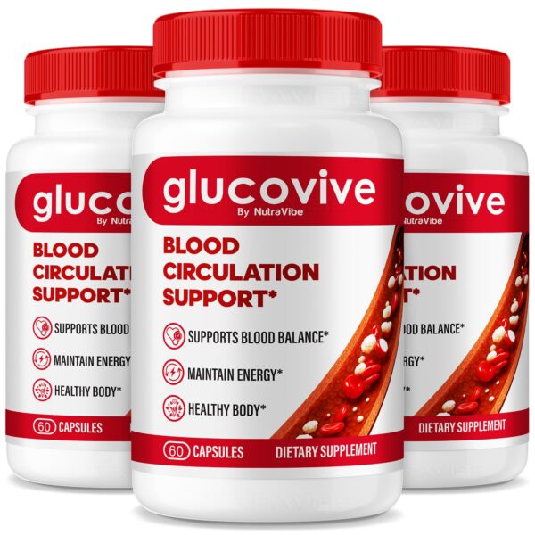 Frasco GlucoVive con etiqueta frontal