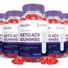 Paquete de 5 Bio Lyfe Keto ACV Gummies con vinagre de manzana