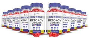 Keto Thrive Keto ACV Gomitas Extreme 2000mg pack 10 x 60 veganas
