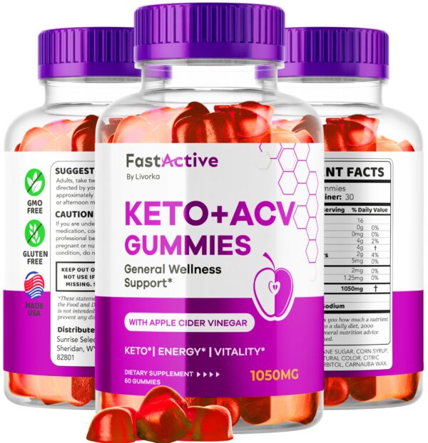 Frascos de Fast Active Keto ACV gomitas suplementarias