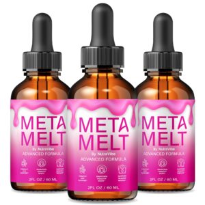 Paquete de 3 Meta Melt Drops suplemento para energía natural