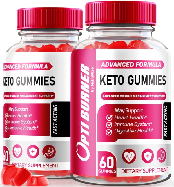 Paquete de 2 Gomitas Keto Opti Burner con Vinagre de Sidra de Manzana