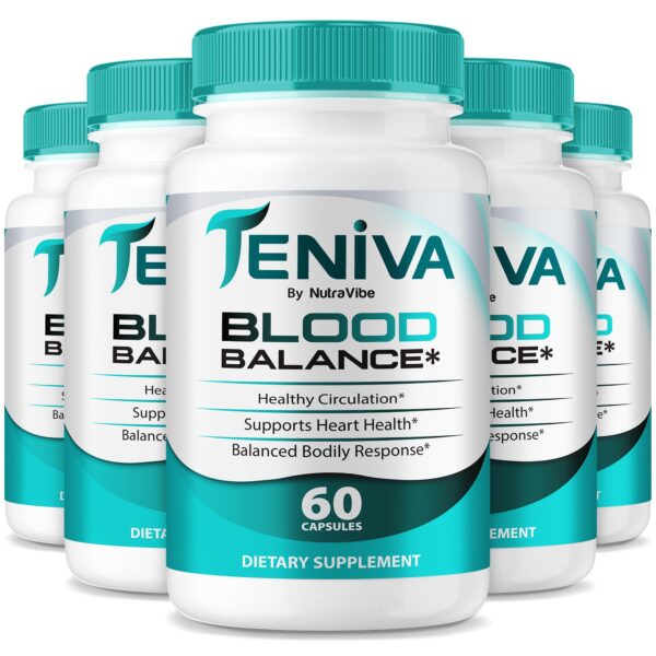 Paquete de 5 Teniva Blood Balance cápsulas para circulación y energía
