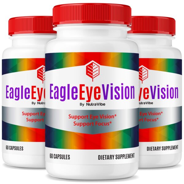 Frasco suplemento Eagle Eye Vision para salud ocular 180 cápsulas