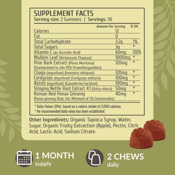 Gomitas antioxidantes Herbamama sabor manzana y plátano